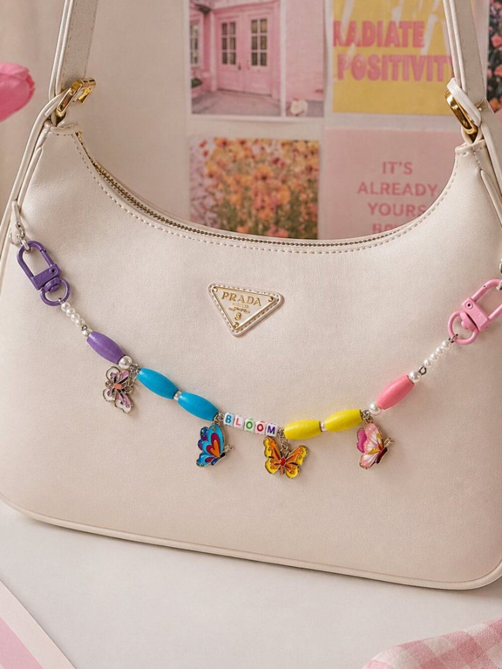 Bloom Butterfly Bag Charm